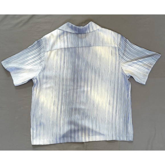 Men's Reiss Blue And White Short Sleeve Shirt Size XL - Picture 2 of 6